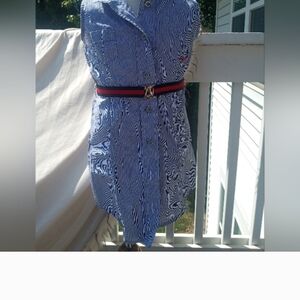 Gucci Blue 💙 Shirt Dress Notched Collar